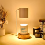Lampada da Tavolo in Legno Minimalista Giapponese con Dimerizzazione e Timer a 1 Luce