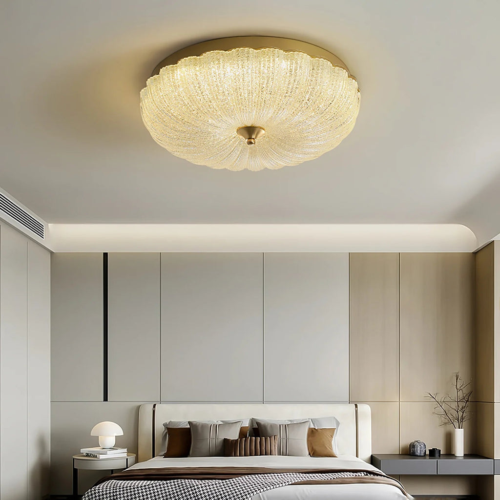 Lampada da soffitto in vetro rotonda elegante