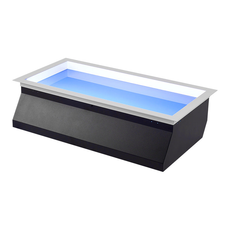 Moderna Lampada a Soffitto LED Metallica Minimalista Blu Cielo per Soggiorno