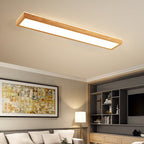 Lampada da soffitto LED rettangolare minimalista giapponese in noce