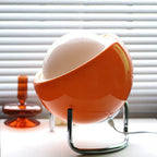 Lampada da Tavolo Contemporanea Nordica in Vetro Arancione con 1 Luce per Camera da Letto