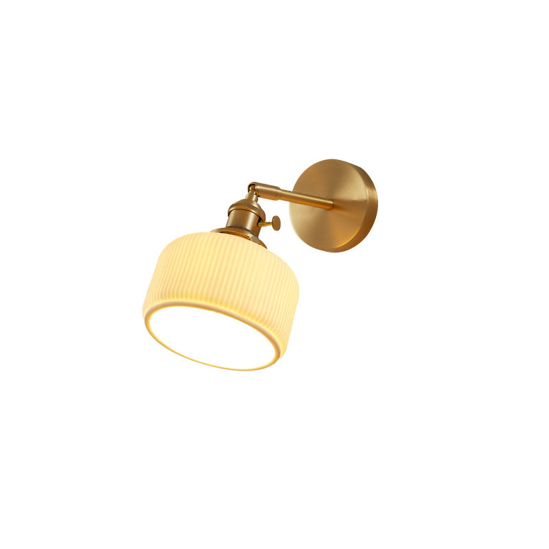 Lampada da parete a 1 luce in ceramica a strisce minimalista moderna