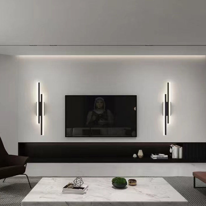 Lampada da parete LED in ferro acrilico con linee minimaliste moderne