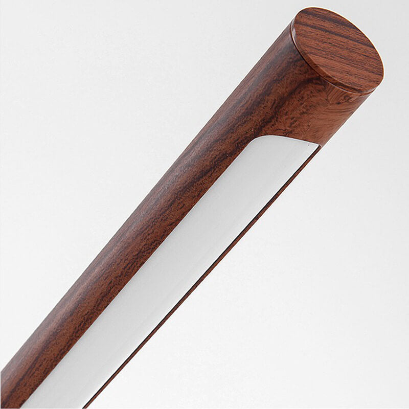 Lampada da Tavolo LED a Base Cilindrica in Legno con Design Minimalista Nordico