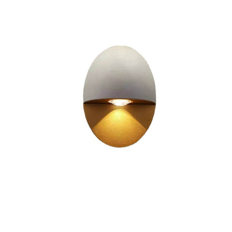 Lampada da Parete LED Impermeabile in Alluminio a Forma Ovale Minimalista Moderna per Esterni
