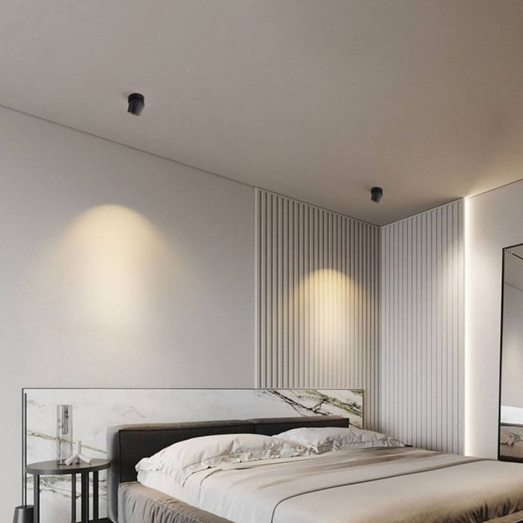 Faretto LED Angolare Regolabile in Alluminio Minimalista Moderno da Soffitto Semi-Incastro