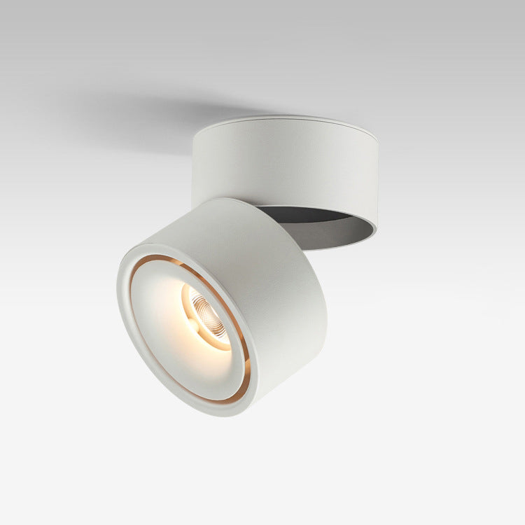 Moderna Lampada da Soffitto a Cilindro Minimalista in Alluminio LED con Angolo Regolabile per Soggiorno
