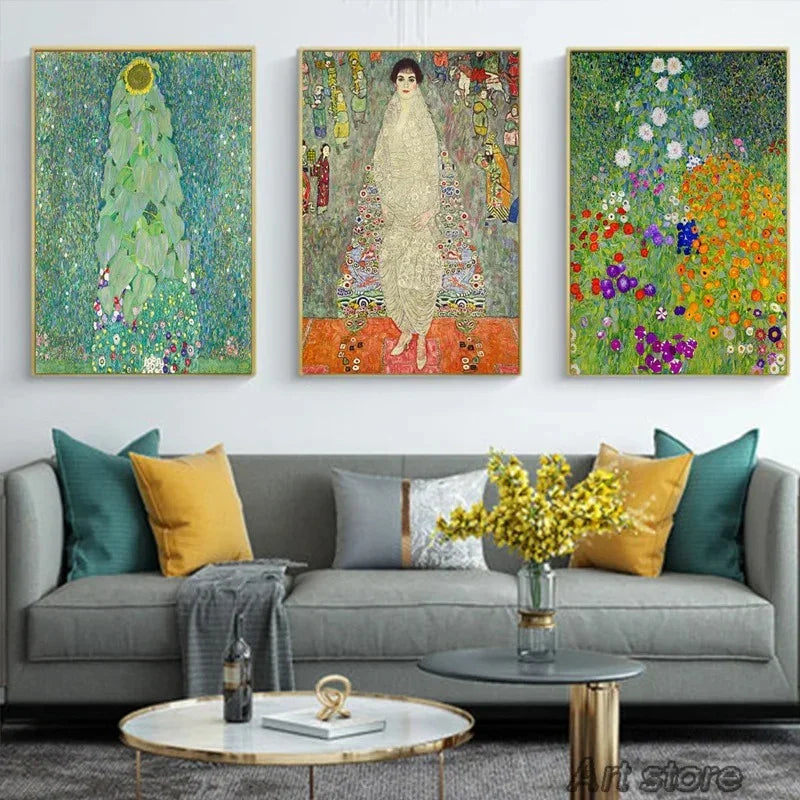 Giardino Fiorito di Gustav Klimt Arte da Parete