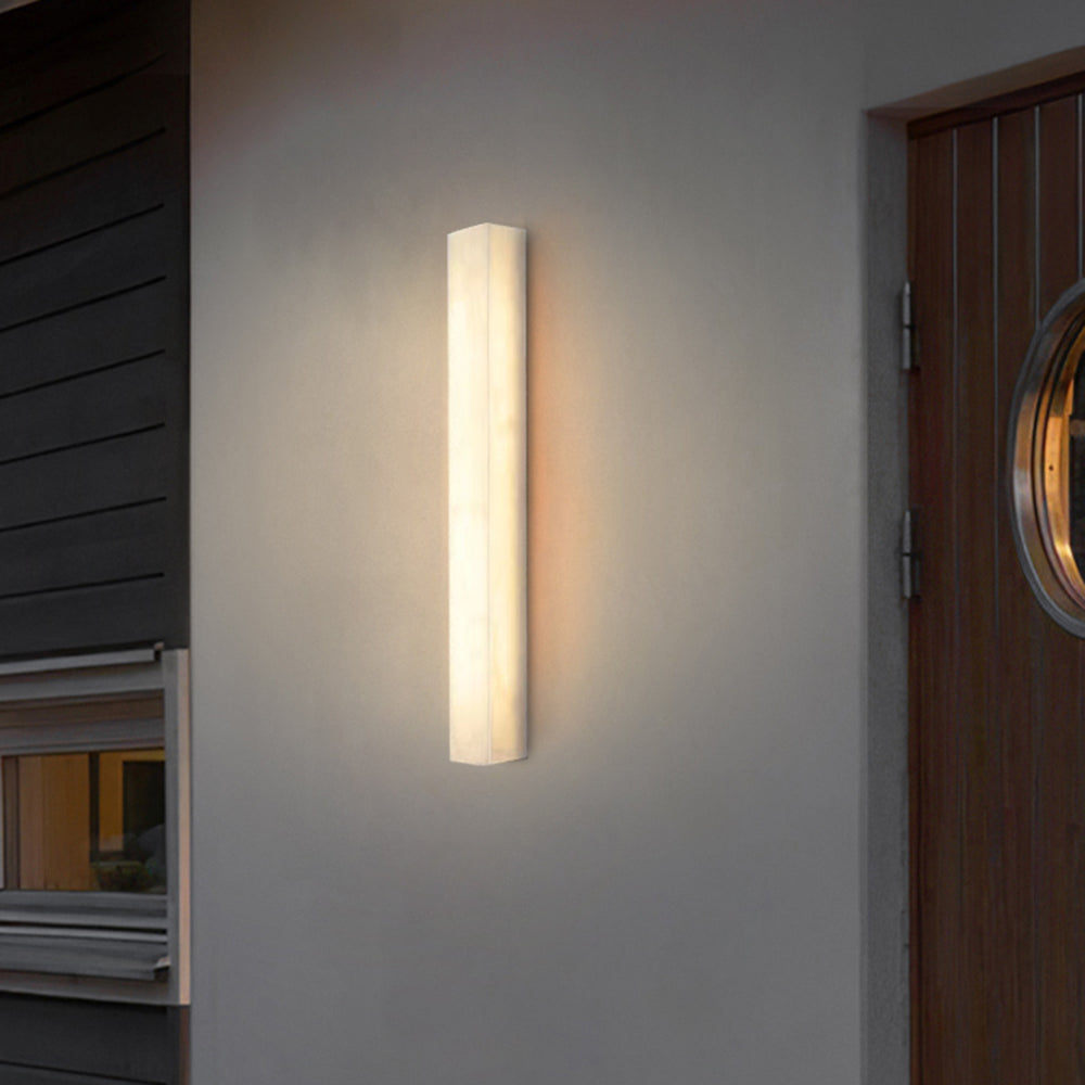 Lampada da Parete Esterno Moderna Rettangolare Ayen, Bianca