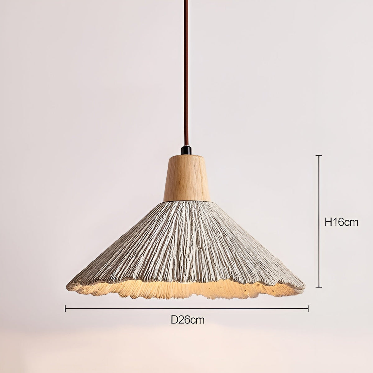 Lampada a sospensione in cemento – Design senza tempo e luce calda | Per ambienti domestici