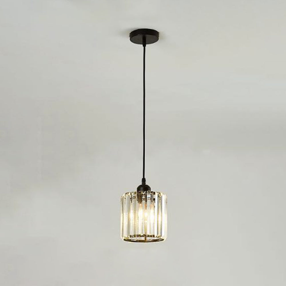 Lampadario a Cluster con Paralumi in Vetro Cilindrico