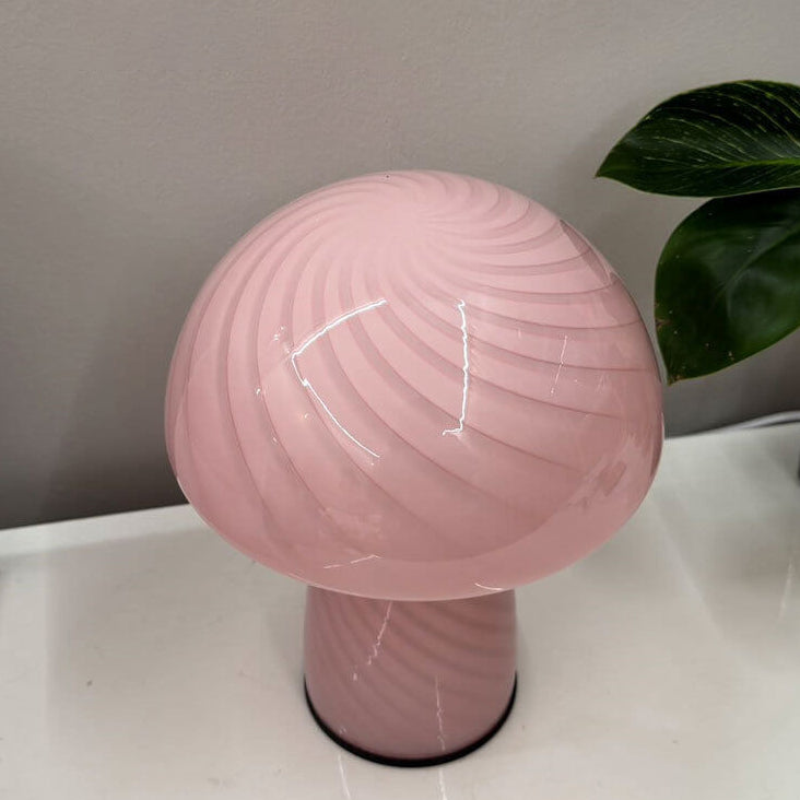 Lampada da Tavolo in Vetro Minimalista Moderna a 1 Luce a Forma di Fungo