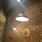 Applique da parete in ferro e legno vintage tradizionale con pulleys a 1 luce