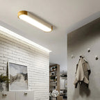 Lampada da soffitto metallica moderna a forma ovale allungata