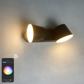 Applique da Esterno a LED Regolabile in Alluminio Industriale Contemporaneo con Doppia Testa Impermeabile per Patio