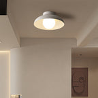 Moderna luce semi-incassata in ferro e vetro Wabi-sabi nordico a 1 luce per soggiorno