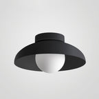 Moderna luce semi-incassata in ferro e vetro Wabi-sabi nordico a 1 luce per soggiorno