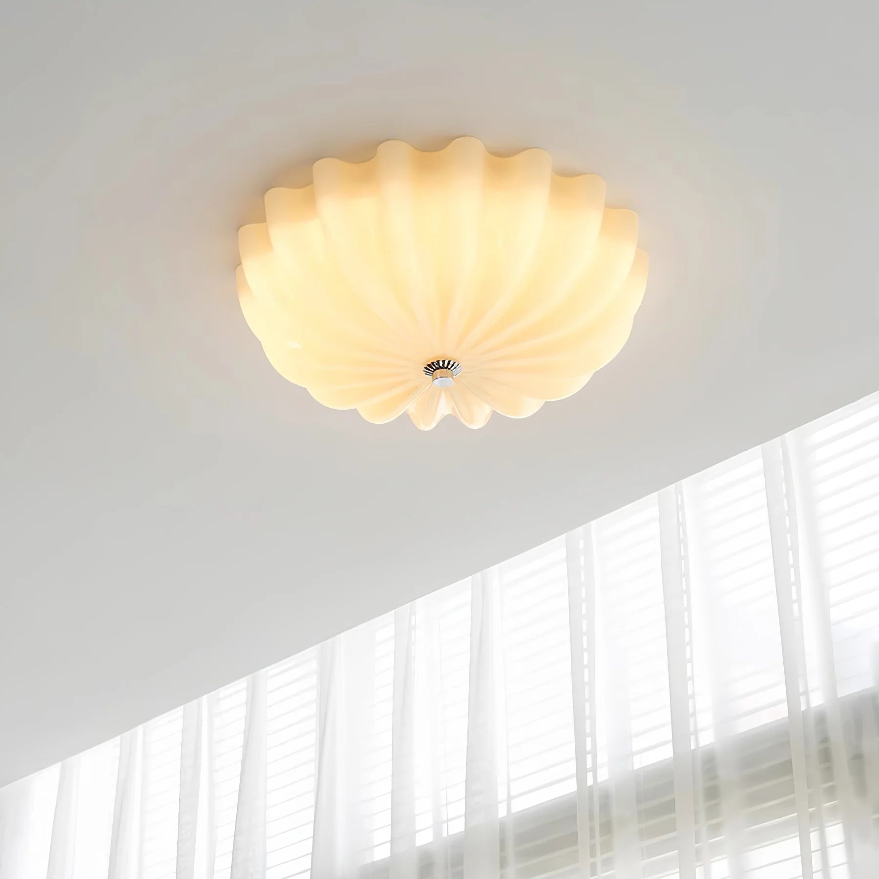 Moderna Lampada da Soffitto in Vetro a Forma di Fiore