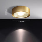 Faretto LED Moderno in Ottone Cilindrico da Soffitto