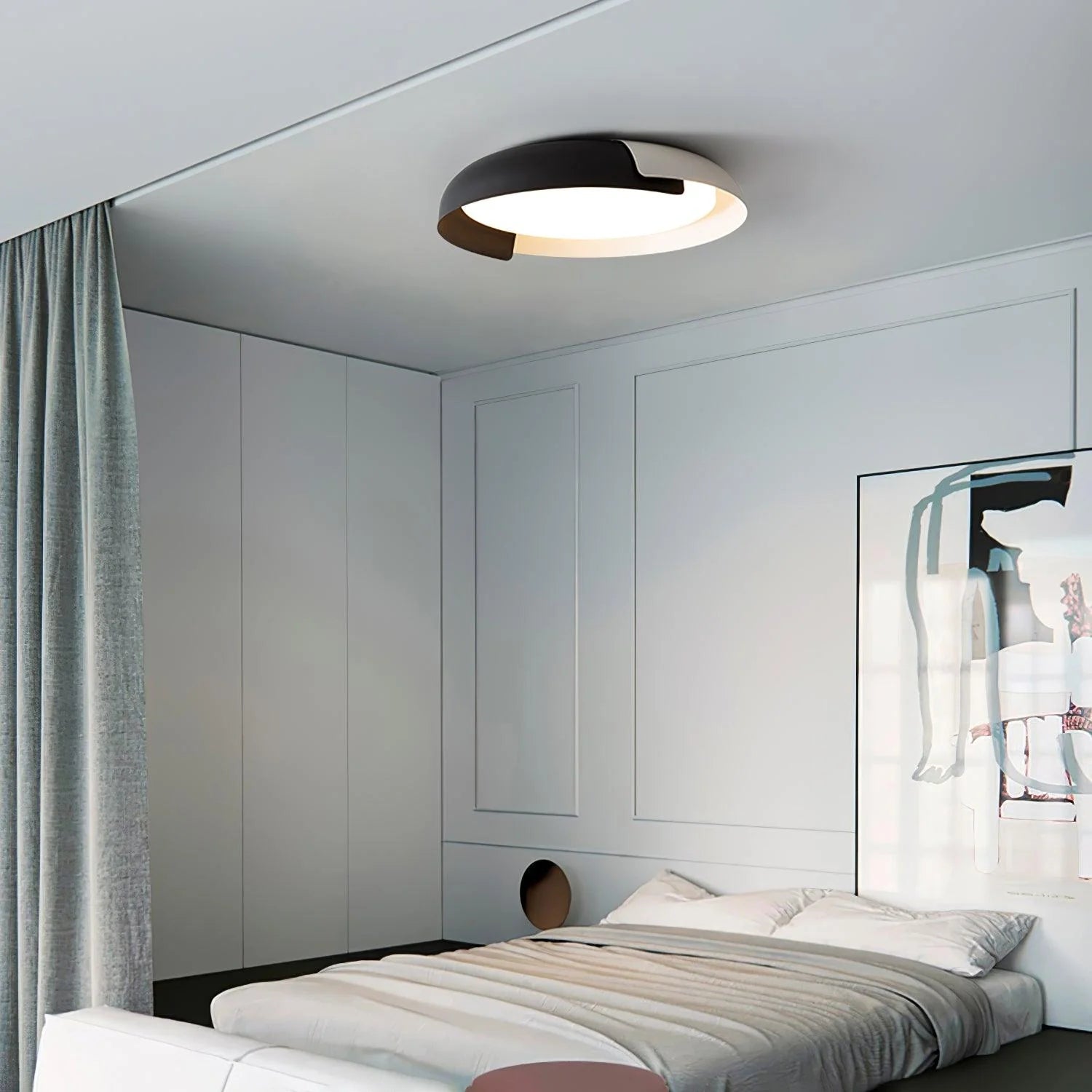 Lampada da soffitto rotonda classica in acrilico
