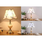 Lampada da Tavolo in Vetro Vintage Florale Nordico con 1 Luce