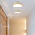 Luce a LED rotonda semi-incassata in legno minimalista giapponese Wabi-sabi