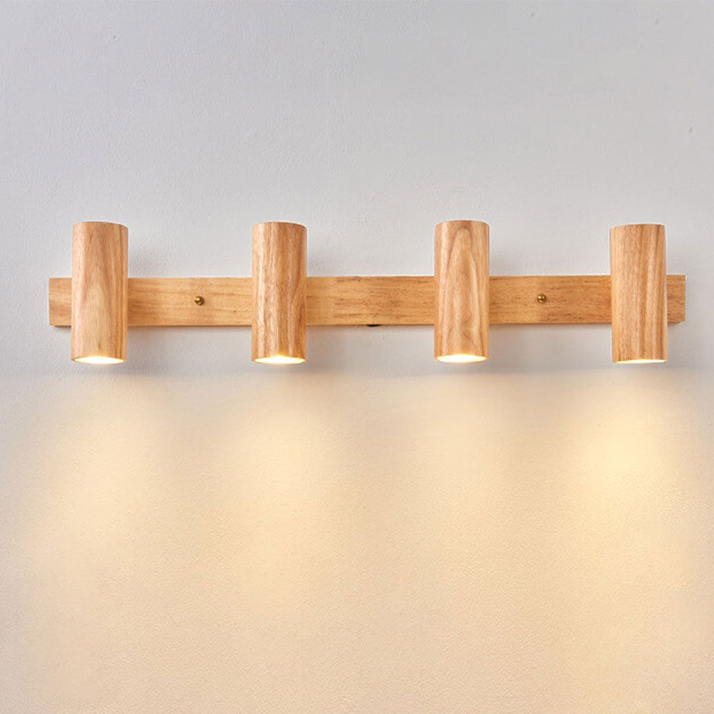 Faretto da Parete in Legno Moderno Minimalista 1/2/3 Luci