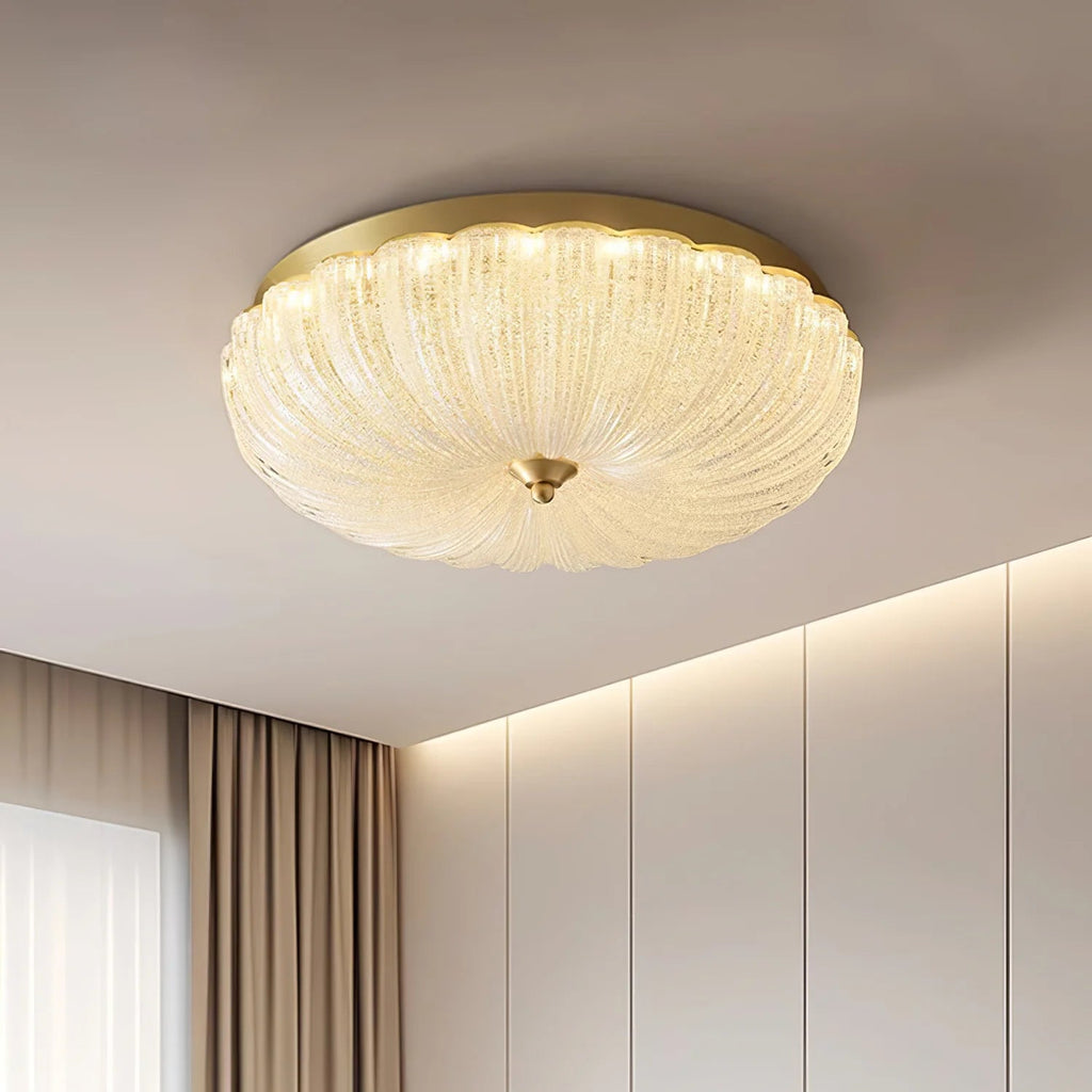 Lampada da soffitto in vetro rotonda elegante