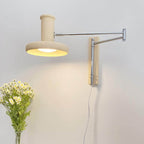 Applique da muro in stile nordico minimalista beige con braccio oscillante e 1 luce