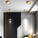 Luce a soffitto LED ultra-sottile in rame di lusso moderno per corridoio