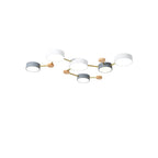 Illuminazione a Soffitto LED in Legno Massello e Ferro Stile Minimalista Scandinavo