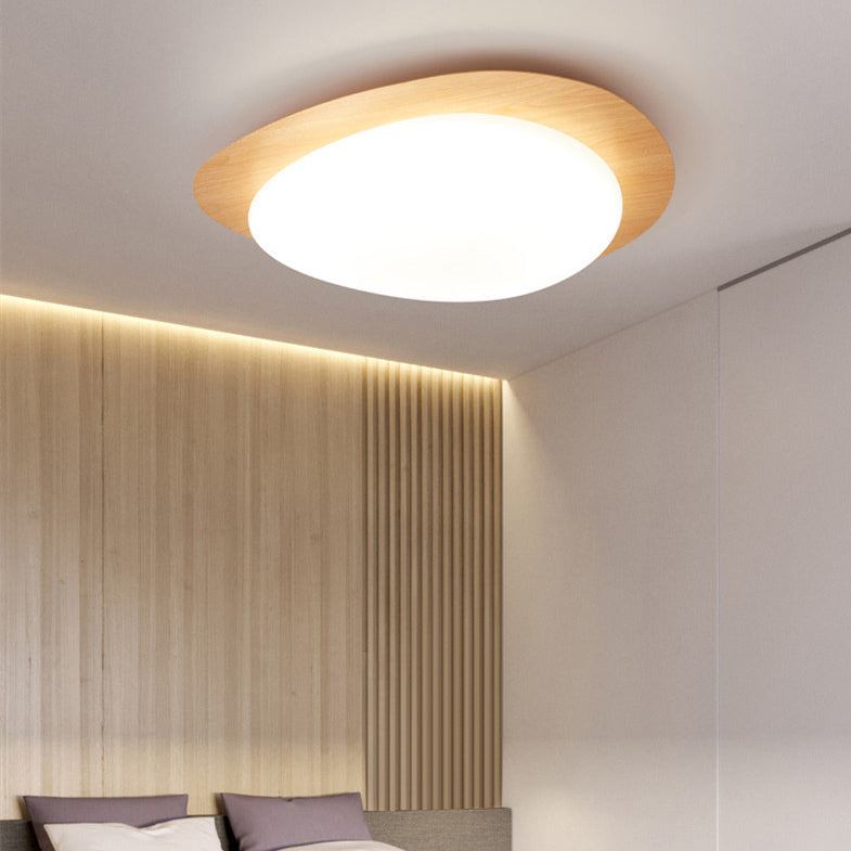 Lampada da soffitto a LED in ferro acrilico a forma di ciottolo scandinavo contemporaneo per camera da letto