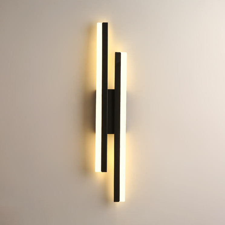 Lampada da parete LED in ferro acrilico con linee minimaliste moderne