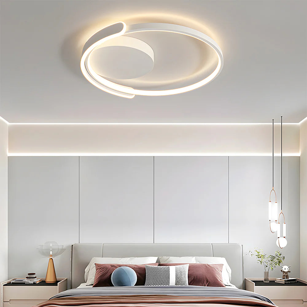 Lampada da soffitto LED rotonda elegante in ferro