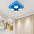 Plafoniera LED quadrata in ferro creativo contemporaneo per camera da letto