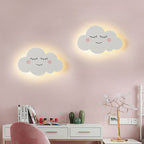Lampada da Parete LED per Bambini a Forma di Nuvola Sorridente Creativa Contemporanea in Ferro e Acrilico per Camera da Letto