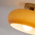 Lampada a Sospensione Moderno Retro Rotonda in Vetro Colorato con Rame Elettroplaccato 1 Luce