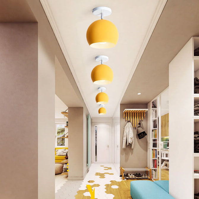 Dome Macaron Nordico 1-Luce Semi-Incastro Lampada da Soffitto