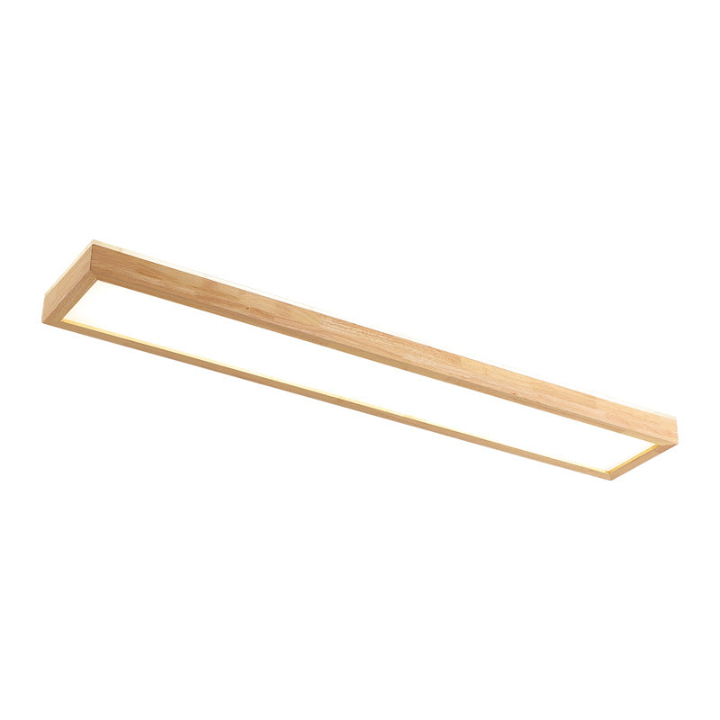 Lampada da soffitto LED rettangolare minimalista giapponese in noce