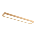 Lampada da soffitto LED rettangolare minimalista giapponese in noce