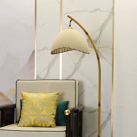 Lampada da Terra Retro Zen in Bambù con 1 Luce