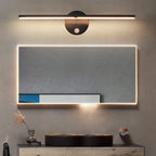 Lampada da parete a LED con specchio in alluminio lungo, stile minimalista nordico