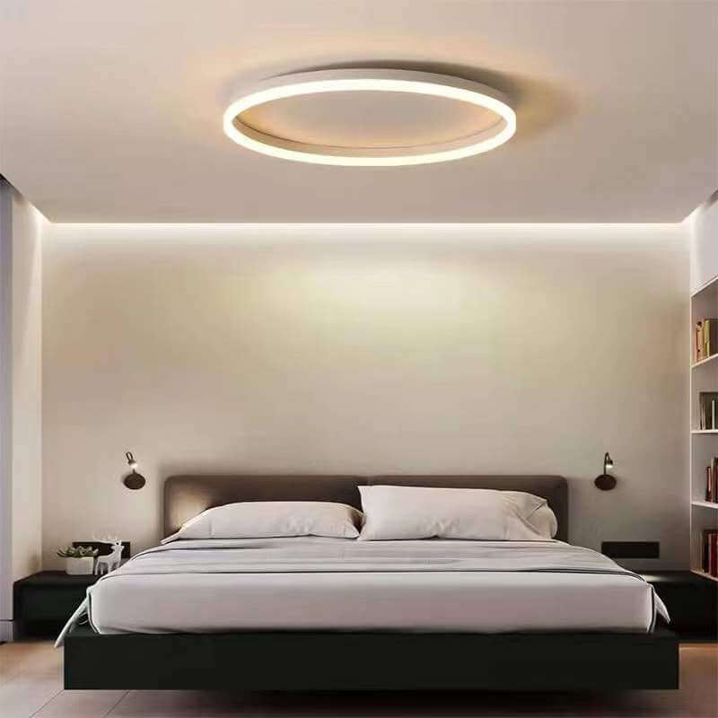 Lampada da soffitto a LED circolare minimalista nordica in ferro e acrilico