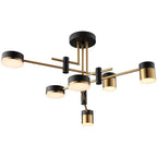 Moderno Minimalista Nero Oro Bilanciato 4-8 Luci Semi-Flussante