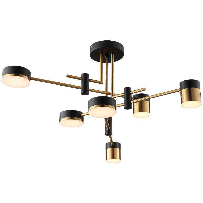 Moderno Minimalista Nero Oro Bilanciato 4-8 Luci Semi-Flussante