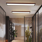 Lampada da soffitto LED rettangolare minimalista giapponese in noce