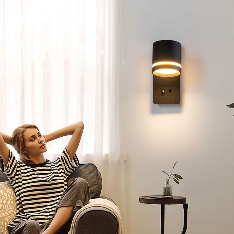 Faretto quadrato nordico contemporaneo in ferro, orientabile, lampada da parete LED per soggiorno e camera da letto