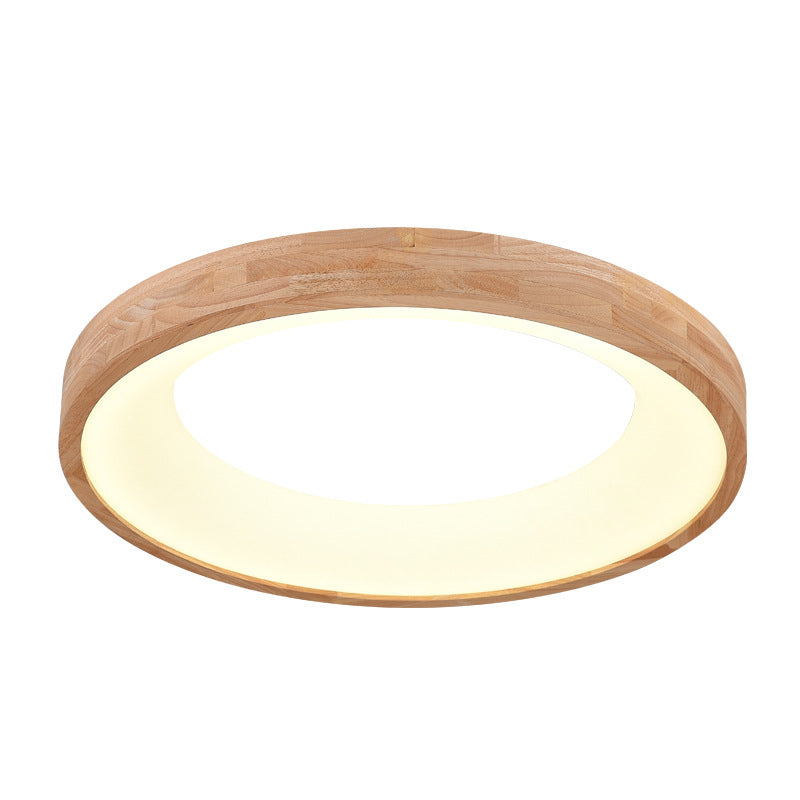 Lampada da soffitto a LED rotonda in legno log minimalista nordico