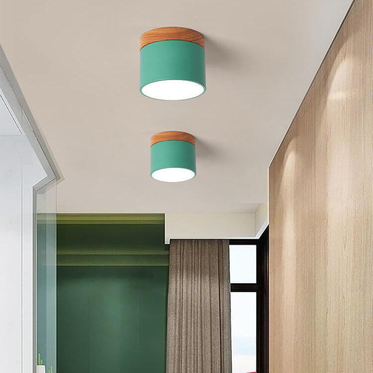Plafoniera LED a Soffitto a Log in Colore Solido Scandinavo