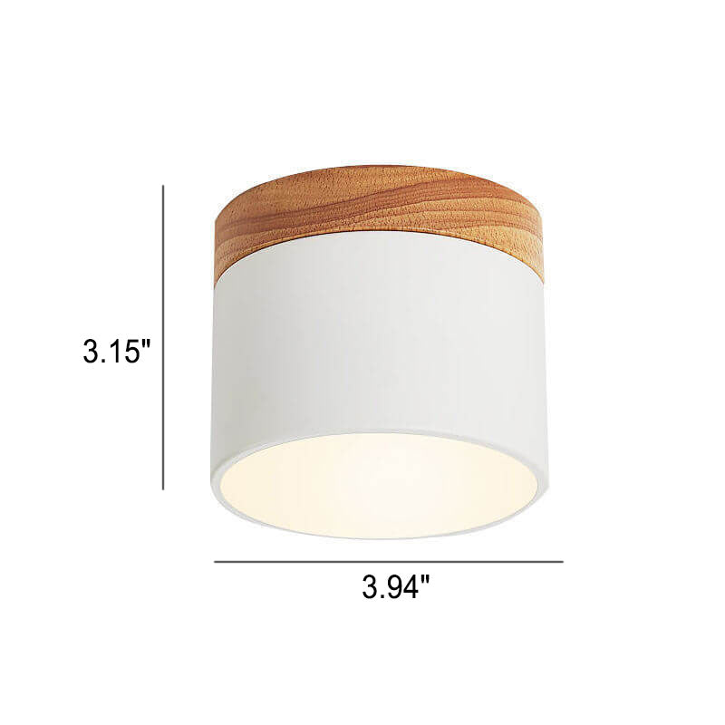 Plafoniera LED a Soffitto a Log in Colore Solido Scandinavo